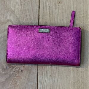 Kate Spade Metallic Pink Wallet